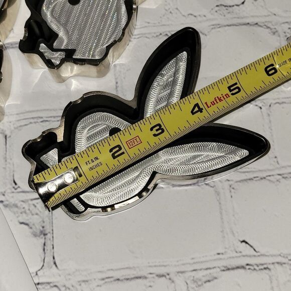 Rare Vintage Playboy bunny chrome ashtrays zipper spirograph set of 3 vintage - Picture 2 of 5